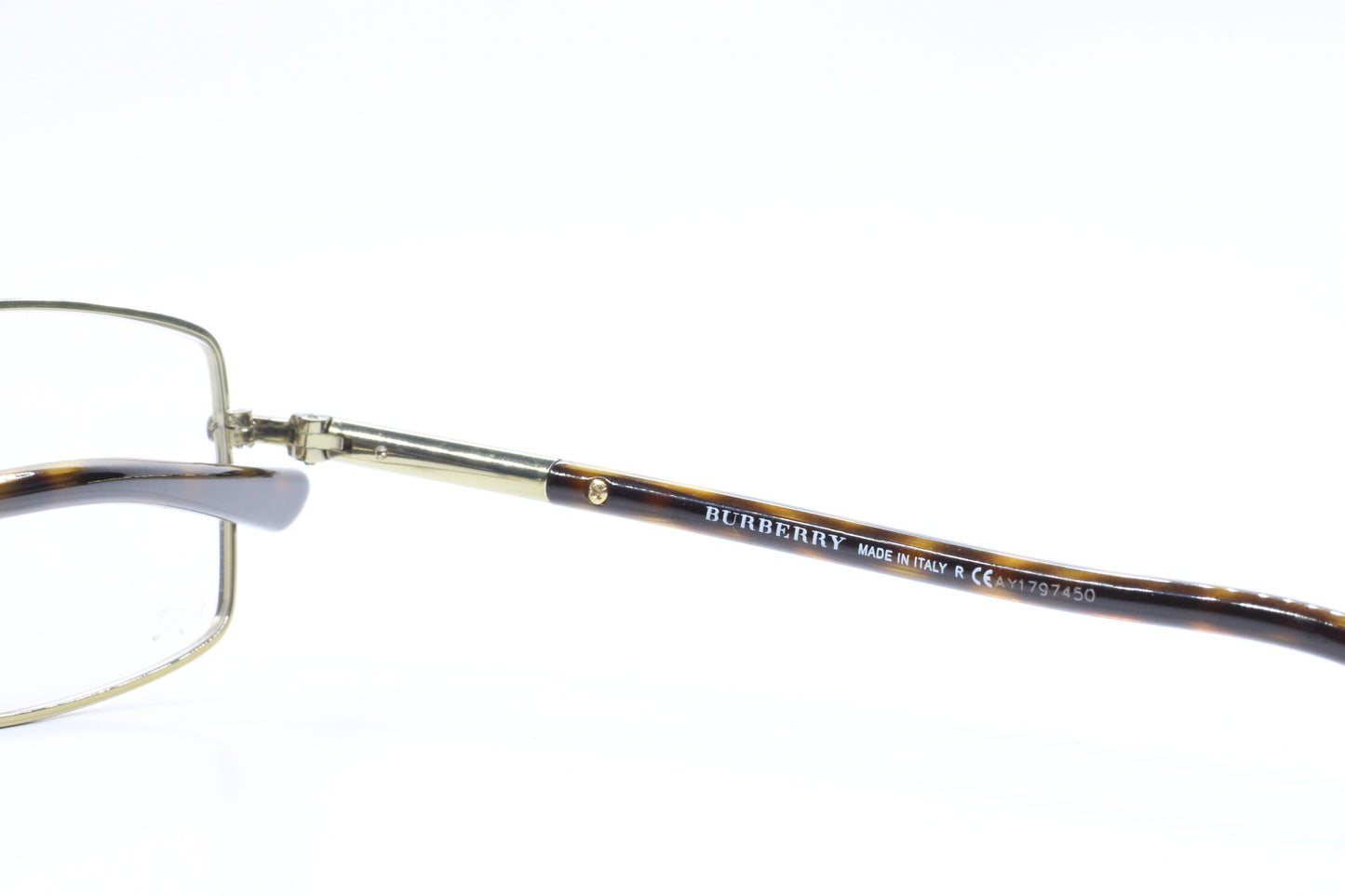 Burberry BE1239 1145 Gold Havana Brown Designer Italy Eyeglasses -Wo Optical Frames ABC Optical Eyeglasses