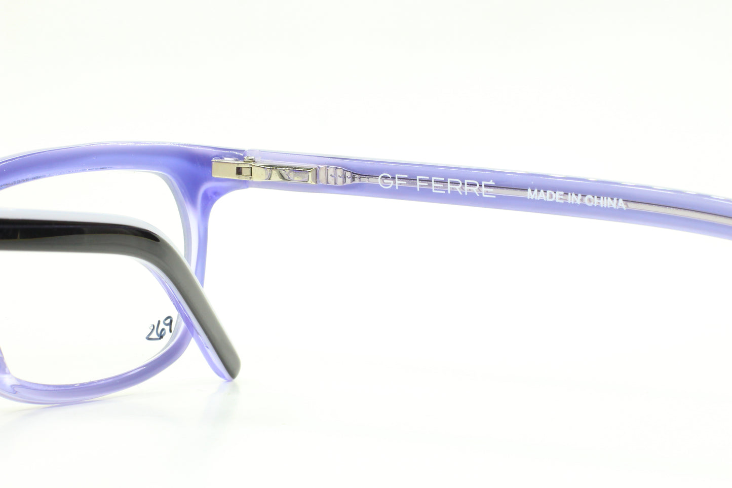 Gianfranco Ferre FF28601 Black Purple Acetate Designer Eyeglasses -Wo Optical Frames ABC Optical Eyeglasses