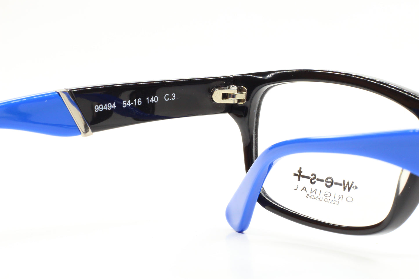 West 99494 C3 Black Blue Acetate Designer Italy Eyeglasses -Ma Optical Frames ABC Optical