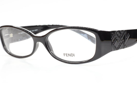 Fendi F737 001 Slim Black Acetate Designer Luxury Italy Eyeglasses Optical Frames ABC Optical Eyeglasses