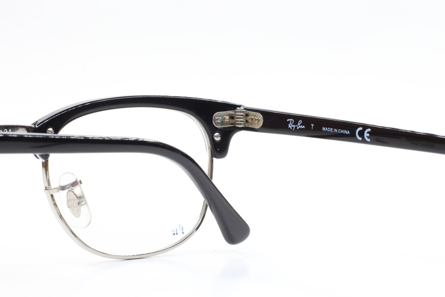 Ray-Ban RB5154 2000 Black Silver Clubmaster Metal Designer Italy Eyeglasses Optical Frames ABC Optical Eyeglasses