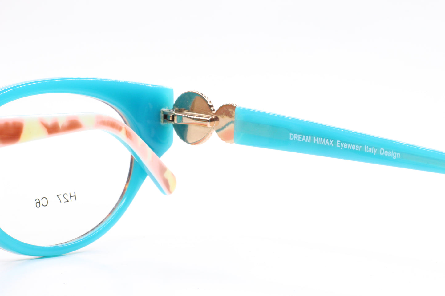 Dream Himax H27 Havana Brown Turquoise Designer Italy Eyeglasses -Wo Optical Frames ABC Optical Eyeglasses