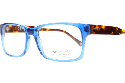 West 99475 C1 Crystal Blue Tortoise Acetate Designer Italy Eyeglasses -Ma Optical Frames ABC Optical Eyeglasses