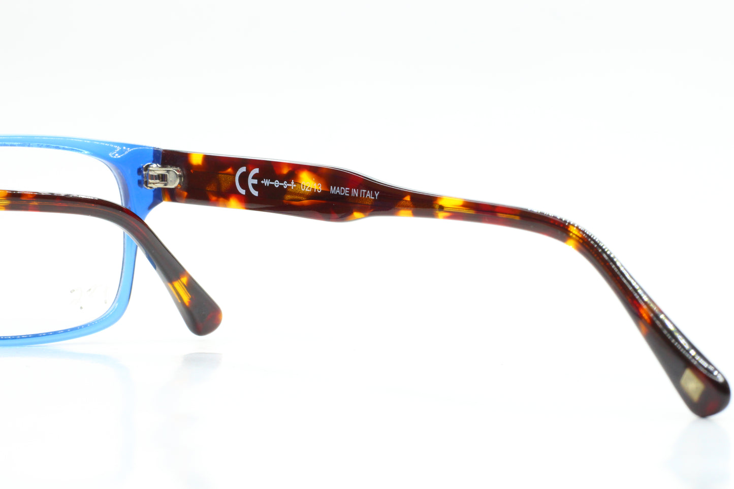 West 99475 C1 Crystal Blue Tortoise Acetate Designer Italy Eyeglasses -Ma Optical Frames ABC Optical Eyeglasses