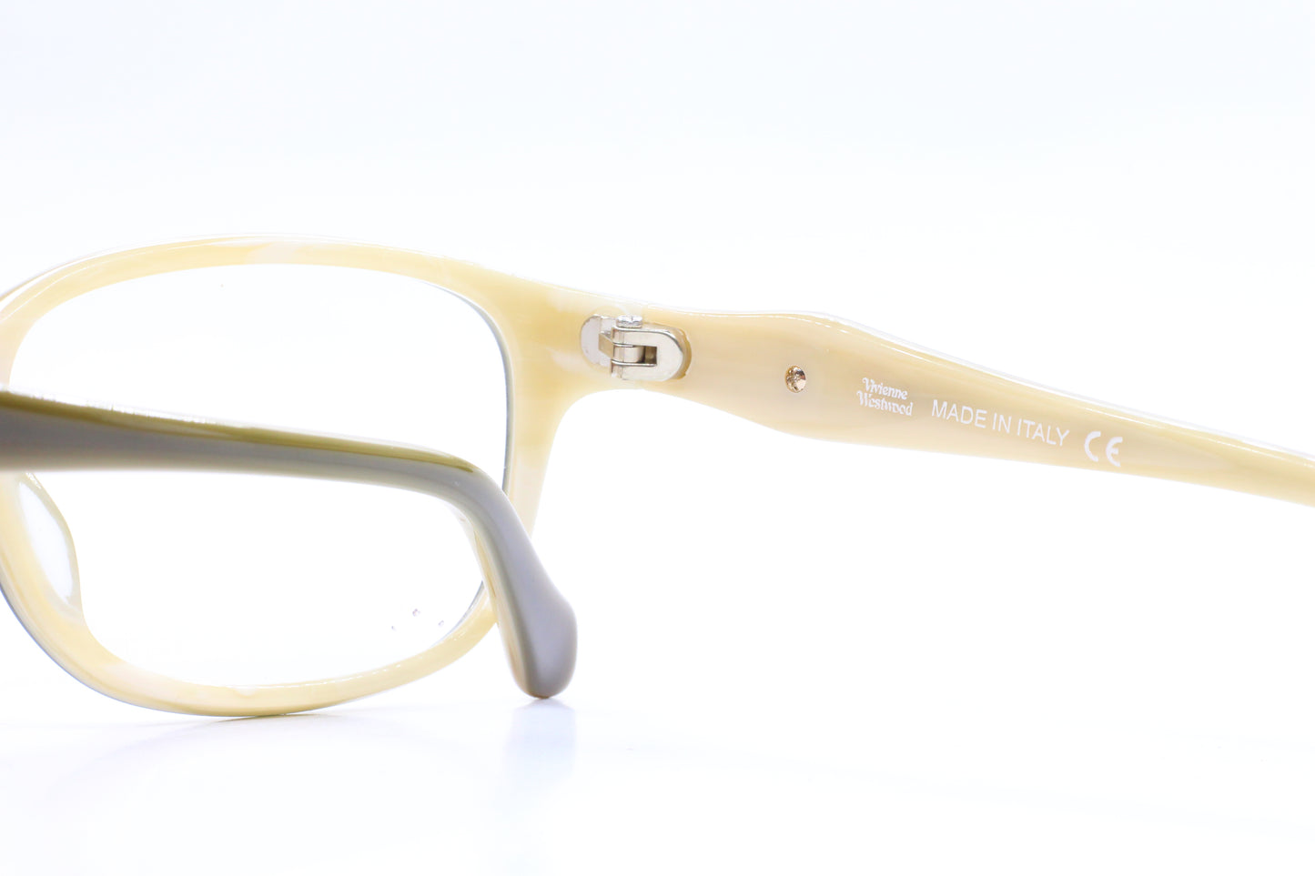 Vivienne Westwood VW26206 Olive Green Beige Luxury Italy Eyeglasses -Wo Optical Frames ABC Optical Eyeglasses