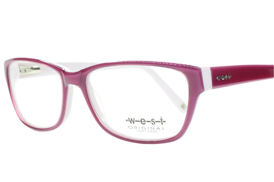 West 99502 C2 Pink Acetate Designer Italy Eyeglasses 54mm -Wo Optical Frames ABC Optical Eyeglasses