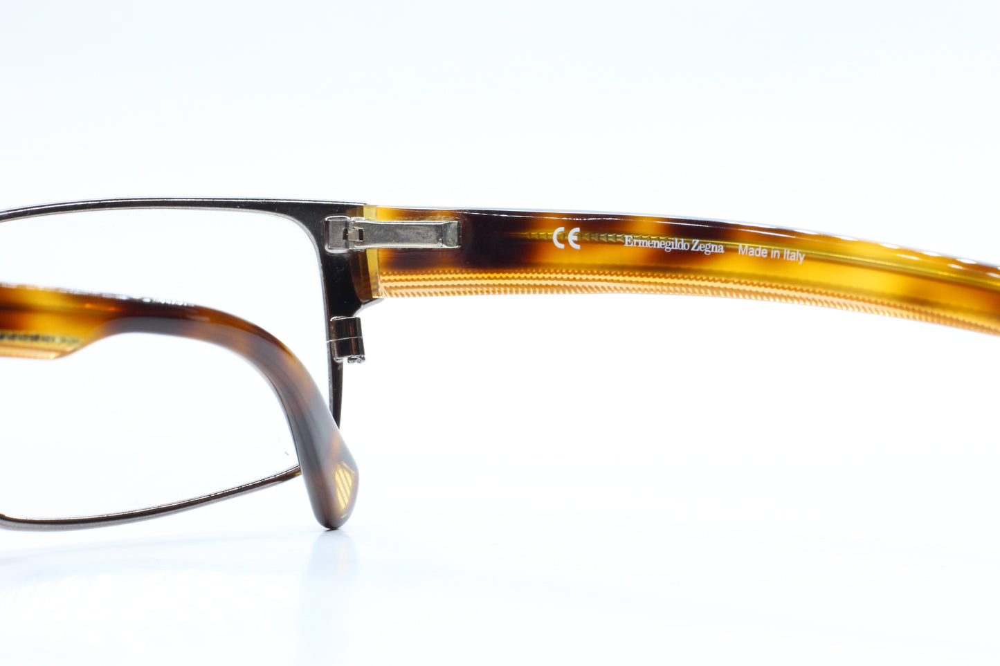 Ermenegildo Zegna VZ3099N 0568 Silver Havana Brown Italy Eyeglasses