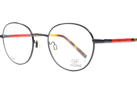 Gianfranco Ferre FF27204 Black Red Round Designer Italy Eyeglasses -Ma