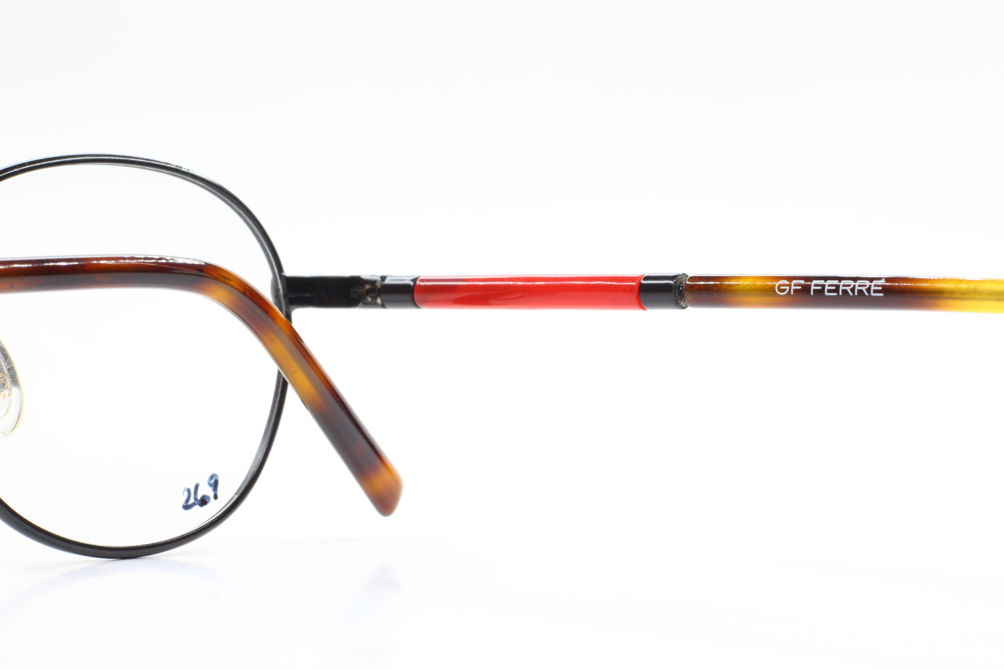 Gianfranco Ferre FF27204 Black Red Round Designer Italy Eyeglasses -Ma