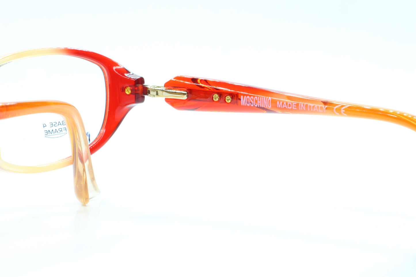 Moschino MO099-04 R15 Brown Clear Orange Designer Italy Eyeglasses -Wo