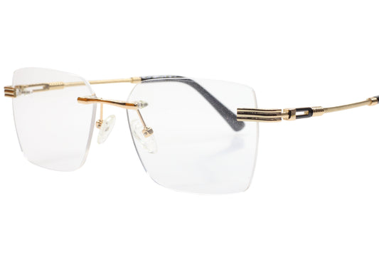 Myriad Eyewear ME25636 C1 Gold Rimless Luxury Eyeglasses 55-17mm