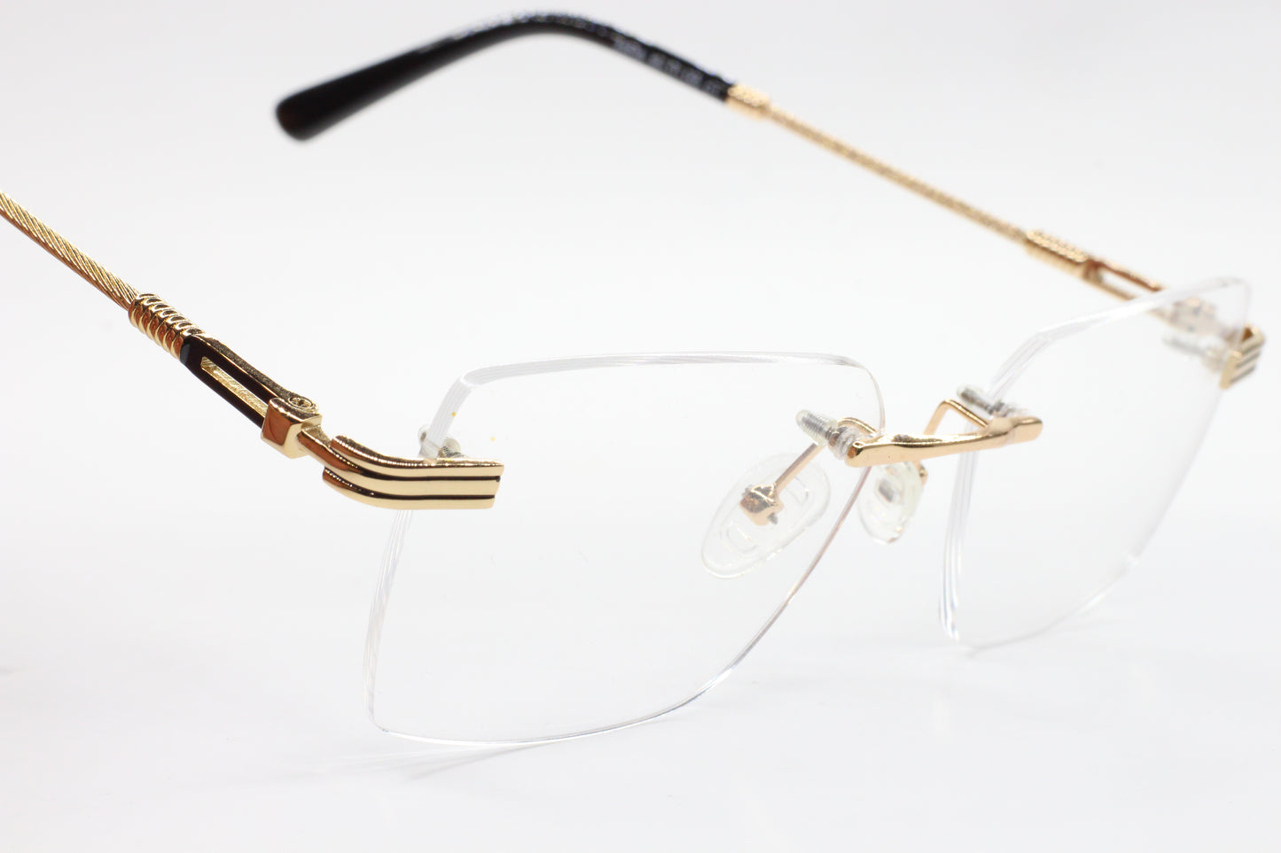 Myriad Eyewear ME25636 C1 Gold Rimless Luxury Eyeglasses 55-17mm