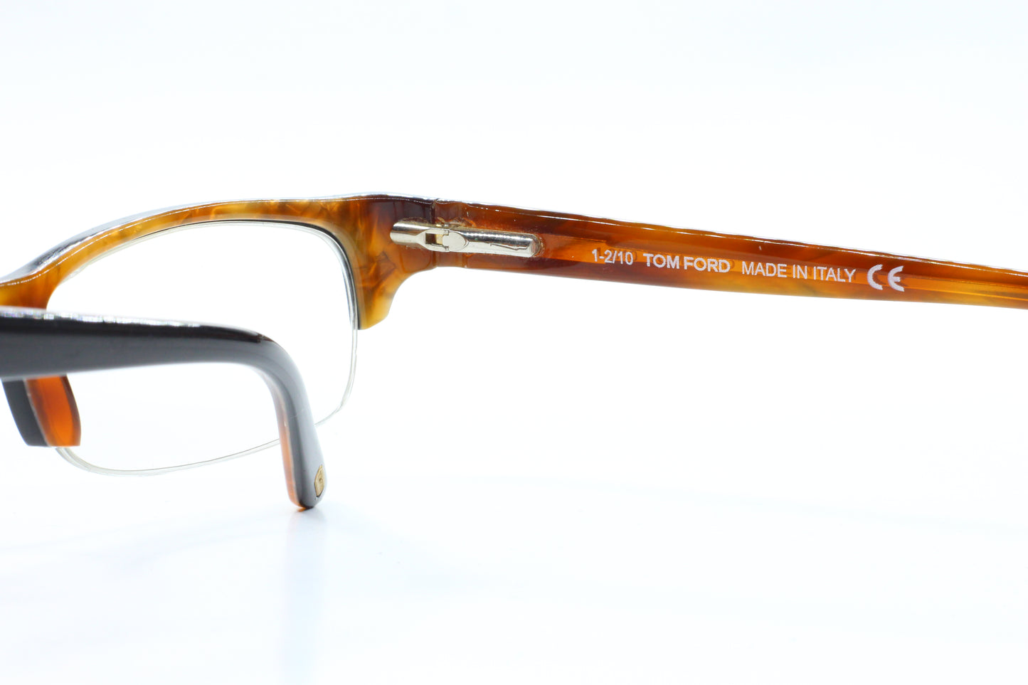 Tom Ford TF5122 005 Black Groove Brown Luxury Italy Eyeglasses -Ma