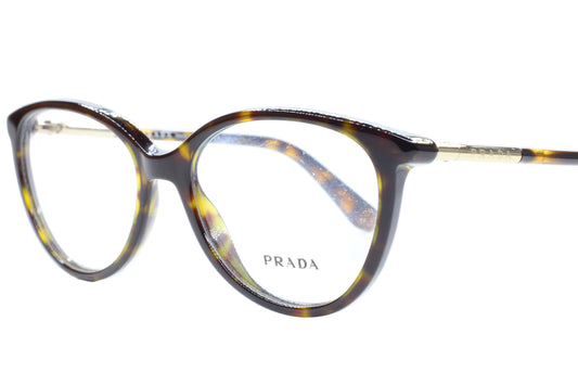 Prada VPR03O 2AU-101 Havana Brown Acetate Designer Italy Eyeglasses -Wo