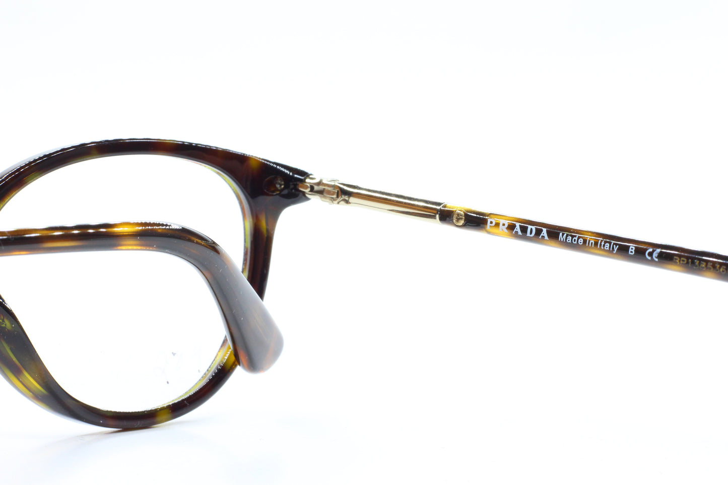 Prada VPR03O 2AU-101 Havana Brown Acetate Designer Italy Eyeglasses -Wo