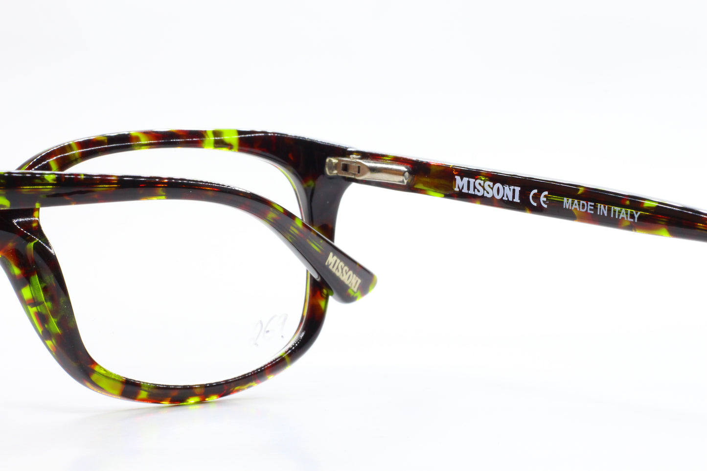 Missoni MI26104 Havana Green Crystals Acetate Designer Italy Eyeglasses -Wo