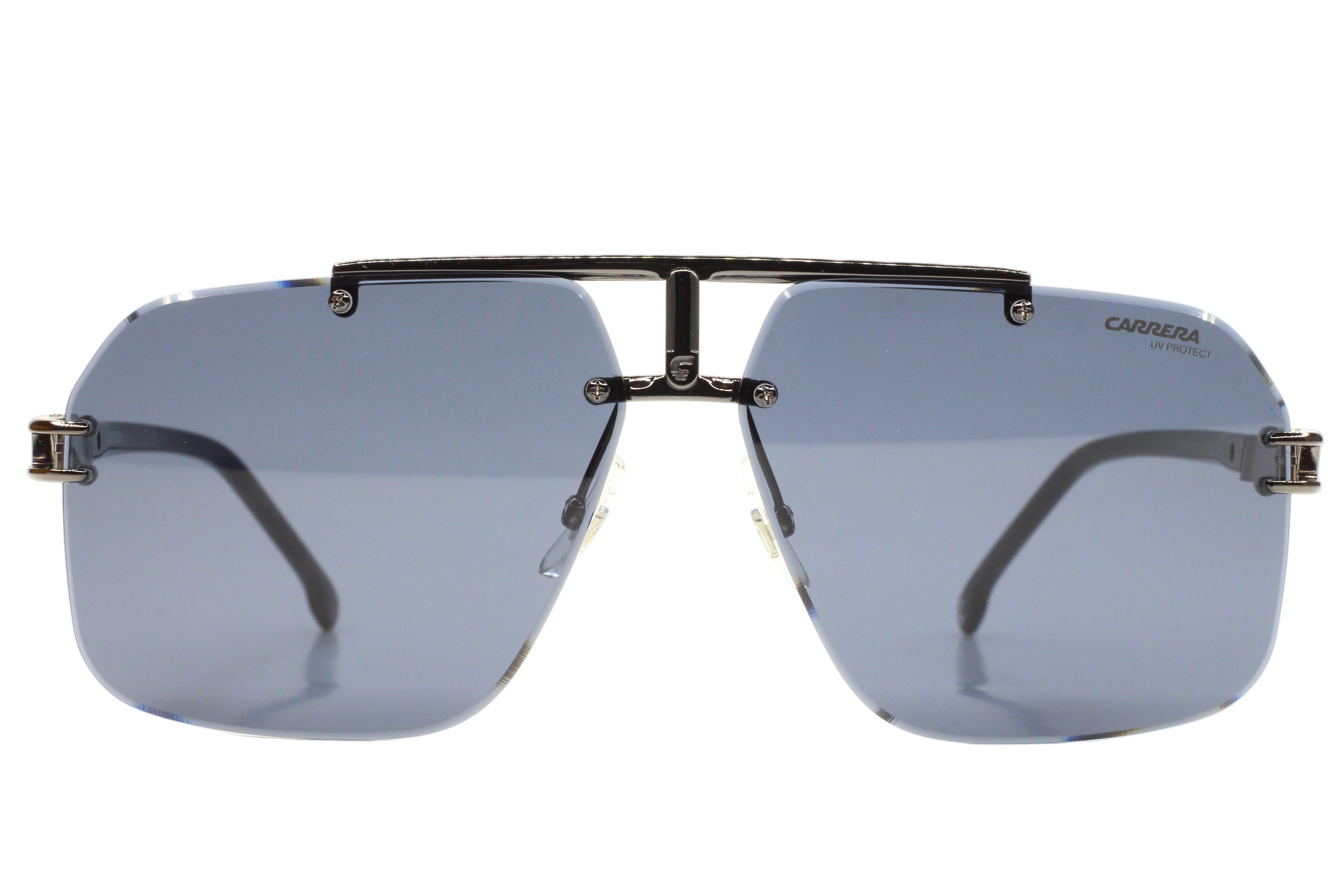 Carrera 1054/S V81IR Ruthenium Grey Rimless Designer Luxury