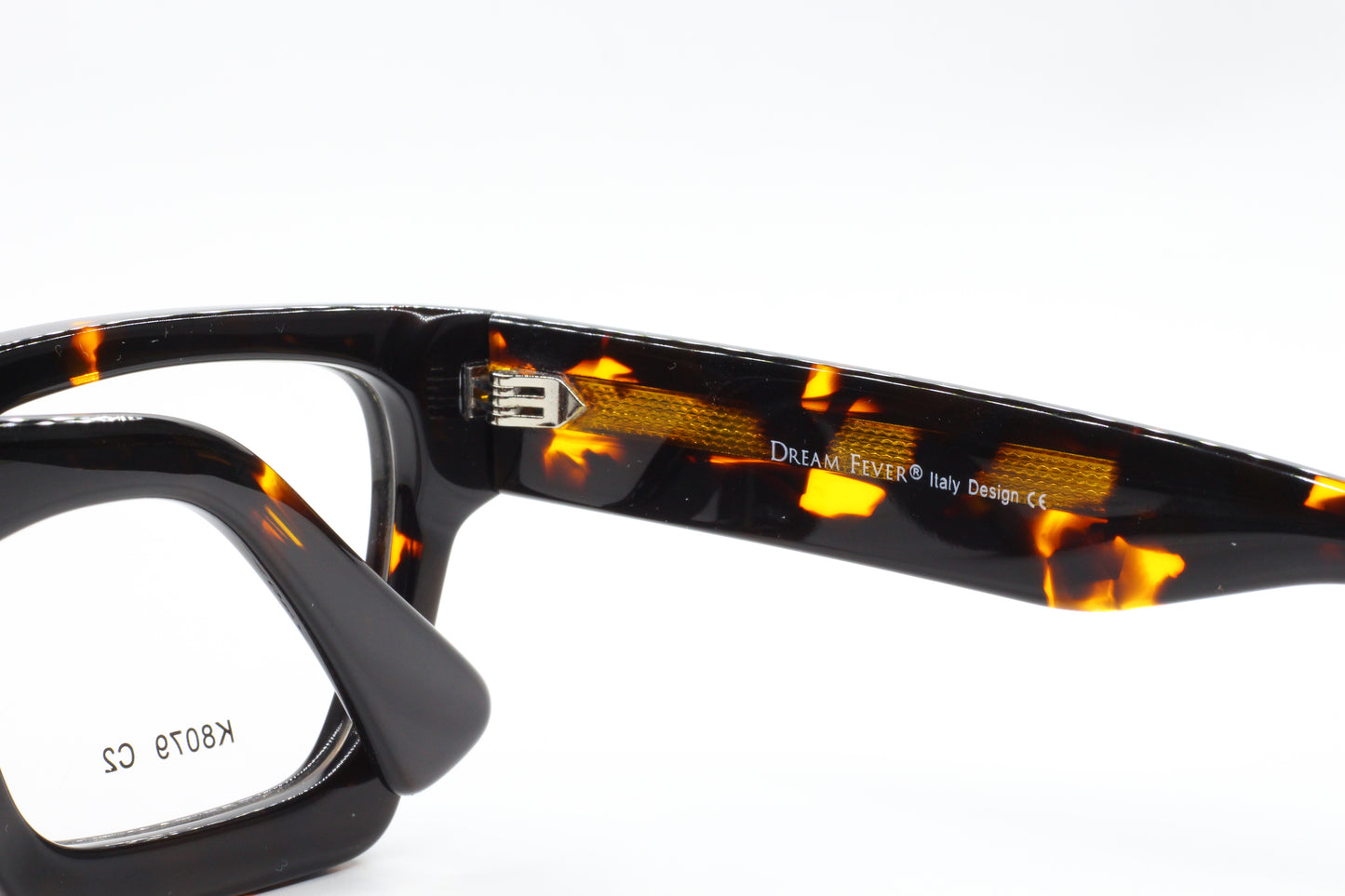 Dream Fever K8079 Brown Tortoise Acetate Designer Eyeglasses Frames 54MM