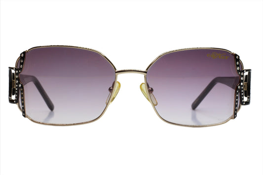 Caviar M2608 C24 Square Gold Black Fashion Gradient Sunglasses - sunglasses, Women
