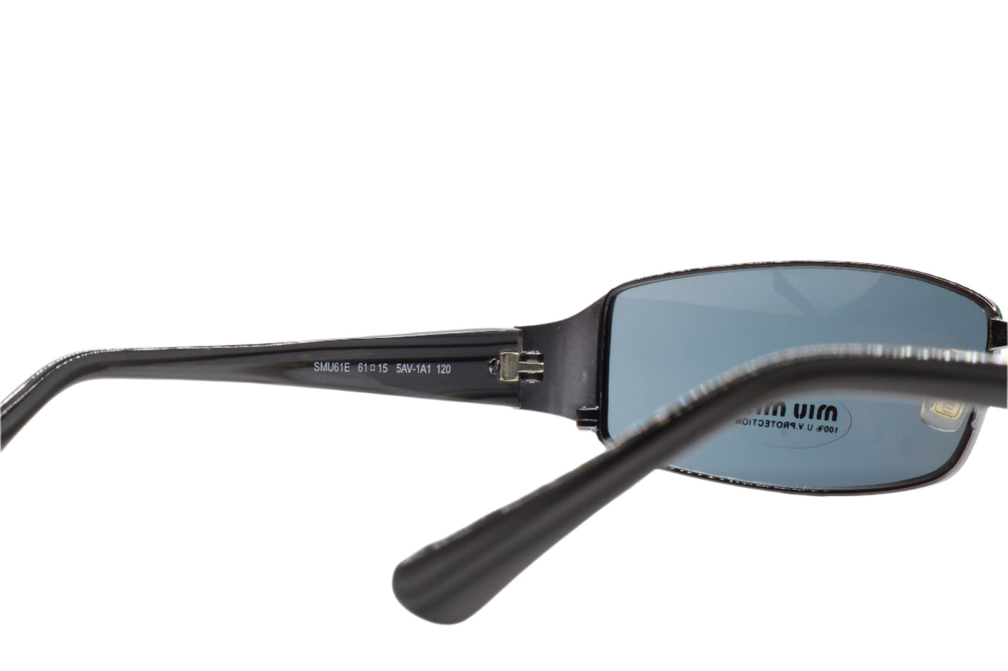 Miu Miu SMU61E 5AV-1A1 Gunmetal Silver Designer Sunglasses -Ma Optical Frames ABC Optical sunglasses