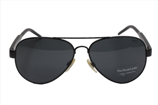 Polo Ralph Lauren PH3056 900387 Black Aviator Luxury Sunglasses -Ma 60-14-140 Black Aviator Optical Frames ABC Optical sunglasses
