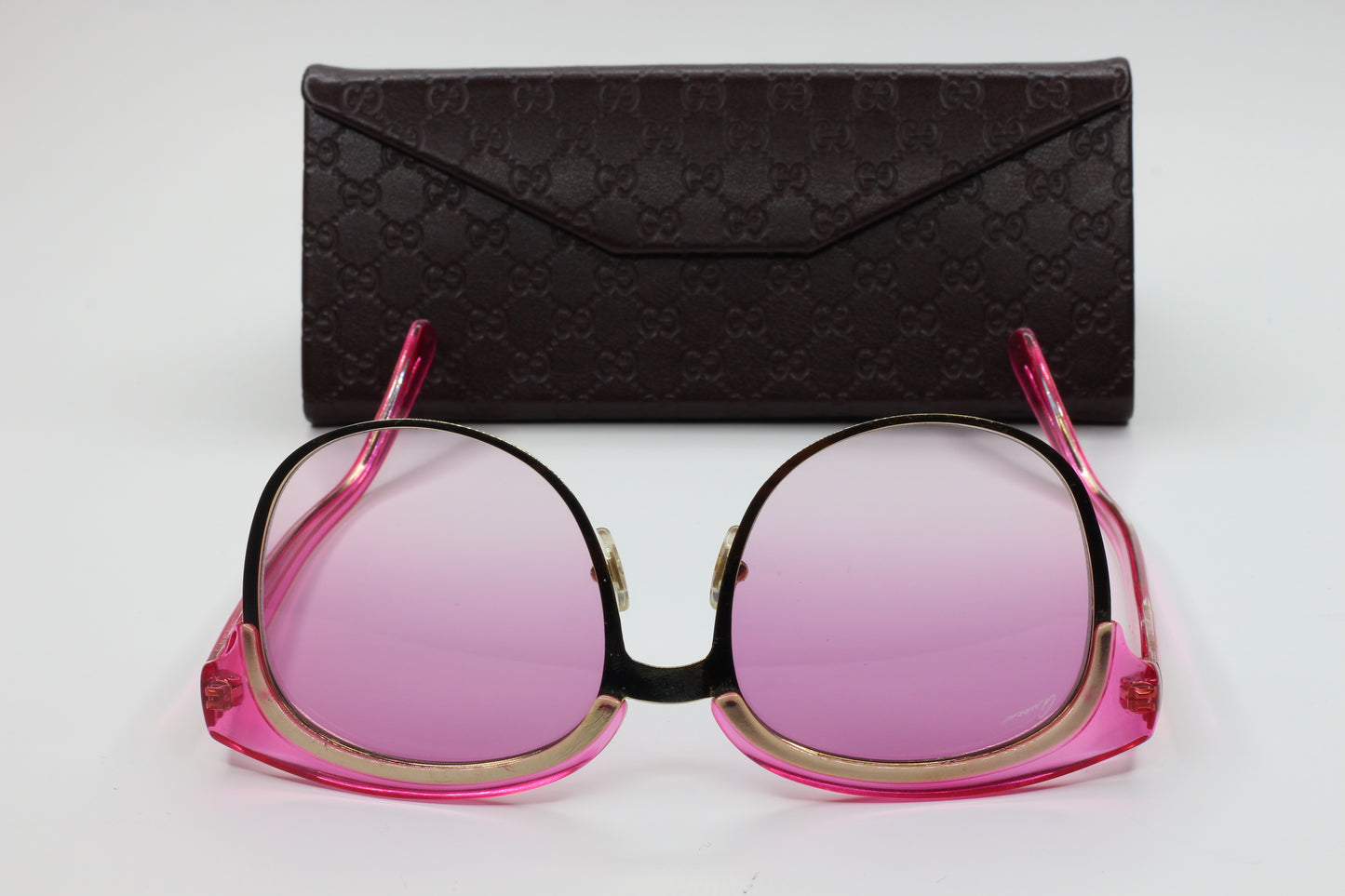 Gucci GG4241/S EYR-9R Gold Designer Transparent Pink Gradient Luxury Sunglasses -Wo Optical Frames ABC Optical sunglasses Women