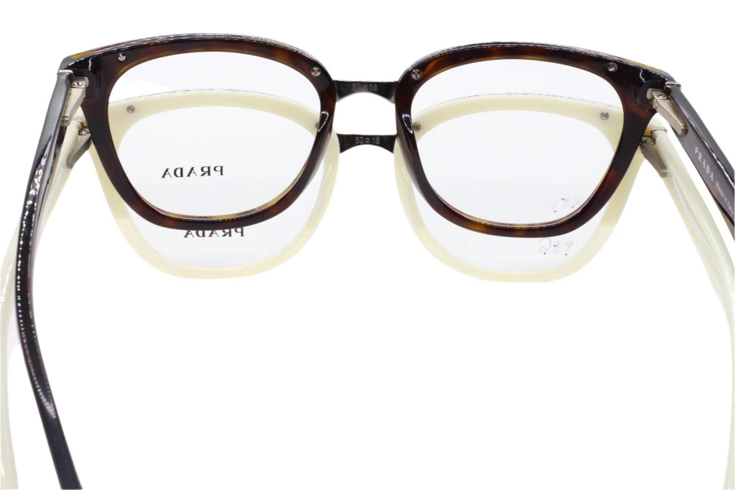 Prada VPR06P 2AU-1O1 Designer Off-White Eyeglasses -Wo Optical Frames ABC Optical Eyeglasses Women