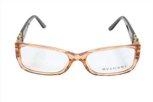 Bvlgari BV4067B 5060 Crystal Brown Swarovski Luxury Eyeglasses -Wo 53-16-135 Crystal Brown Acetate Optical Frames ABC Optical Eyeglasses Women