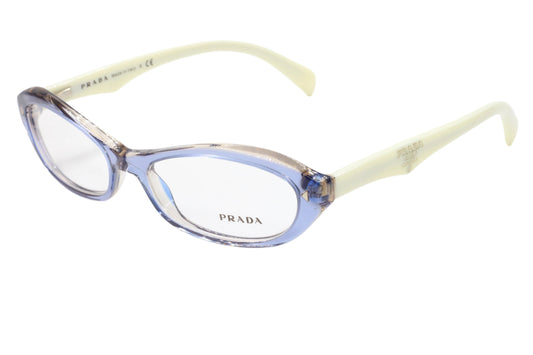Prada VPR11O CAE-1O1 Crystal Blue Ivory Designer Italy Eyeglasses -Wo Optical Frames ABC Optical Eyeglasses