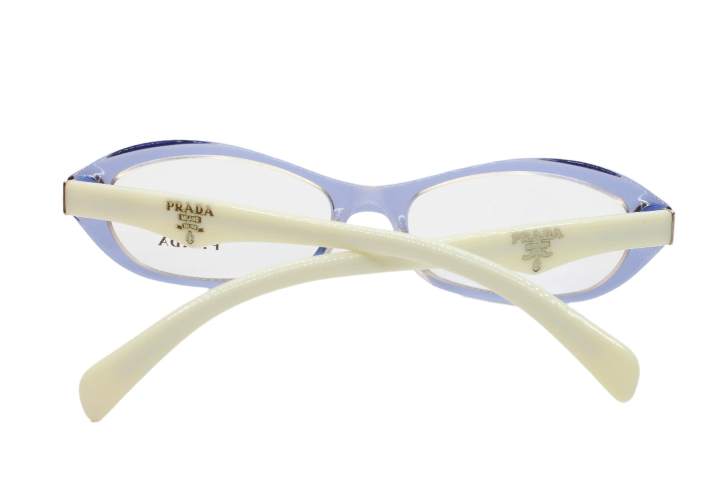 Prada VPR11O CAE-1O1 Crystal Blue Ivory Designer Italy Eyeglasses -Wo Optical Frames ABC Optical Eyeglasses