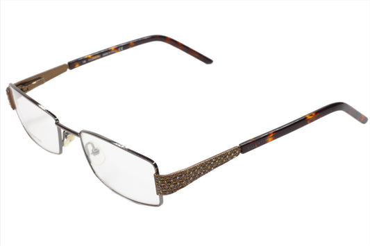 Valentino V5581/U 0TNV Silver Brown Swarovski Luxury Italy Eyeglasses -Wo Optical Frames ABC Optical Eyeglasses Women