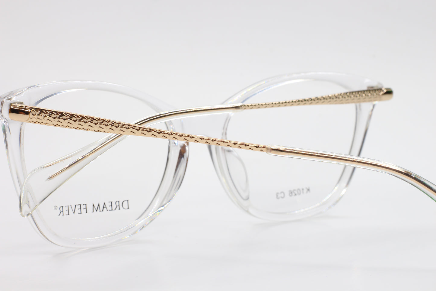 Dream Fever K1026 Crystal Clear Gold Designer Italy Eyeglasses -Wo Optical Frames ABC Optical Eyeglasses