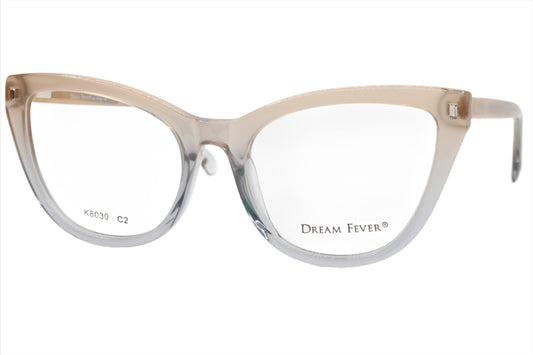 Dream Fever K8030 Brown Transparent Fade Gray Eyeglasses -Wo Optical Frames ABC Optical Eyeglasses