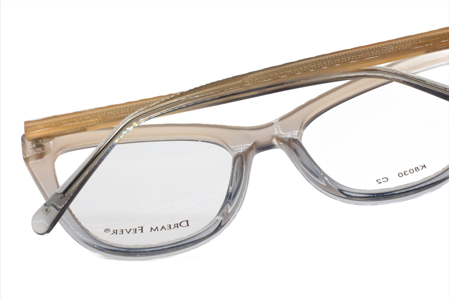 Dream Fever K8030 Brown Transparent Fade Gray Eyeglasses -Wo Optical Frames ABC Optical Eyeglasses