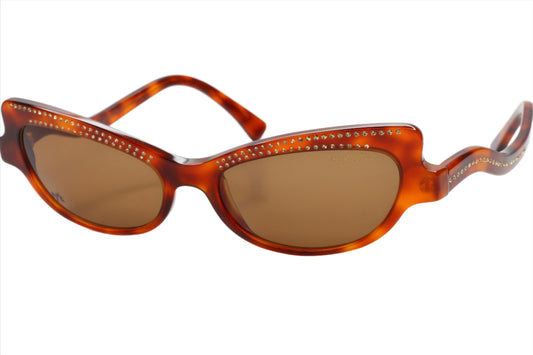 Caviar M3002 C16 Havana Brown Swarovski Crystals Luxury Sunglasses -Wo Optical Frames ABC Optical sunglasses