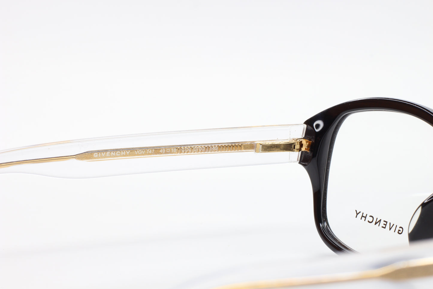 Givenchy VGV747 0700 Black Gold Crystal Designer Italy Luxury Eyeglasses -Wo Optical Frames ABC Optical Eyeglasses