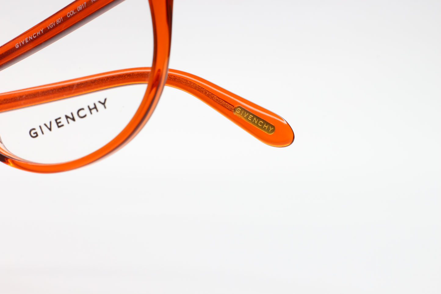 Givenchy VGV801 0917 Orange Crystal Acetate Luxury Italy Eyeglasses -Wo Optical Frames ABC Optical Eyeglasses