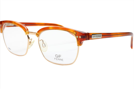 Gianfranco Ferre FF27102 Havana Gold Clubmaster Eyeglasses -Ma Optical Frames ABC Optical Eyeglasses