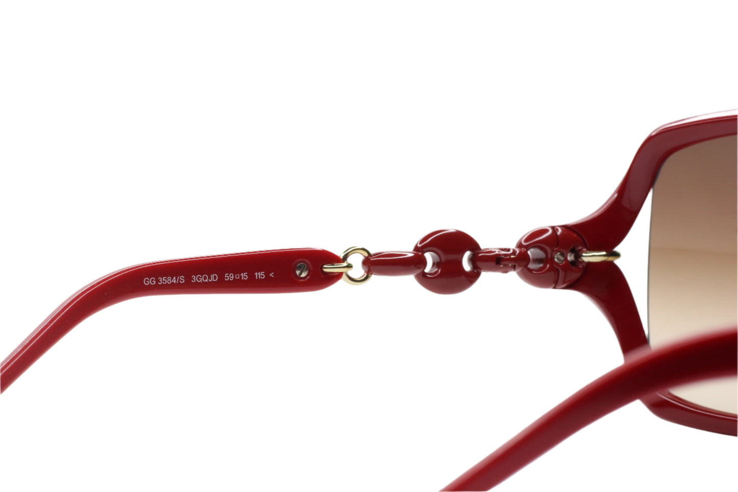 Gucci GG3584S 3GQJD Burgundy Gold Italy Luxury Sunglasses -Wo Optical Frames ABC Optical sunglasses