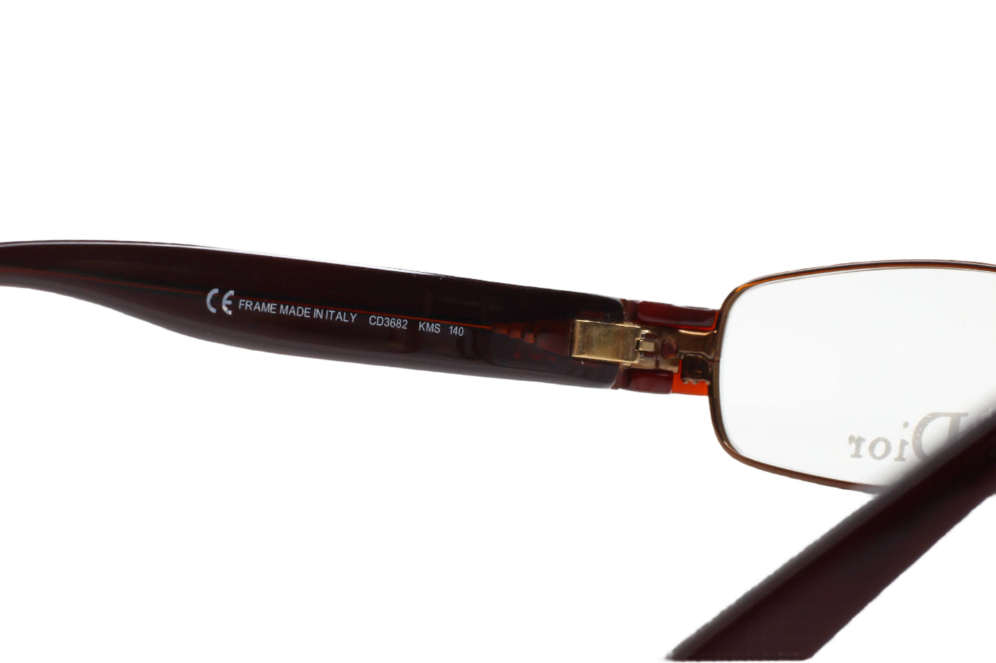 Christian Dior CD3682 KMS Bronze Brown Metal Luxury Italy Eyeglasses -Wo Optical Frames ABC Optical Eyeglasses