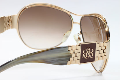 Rock & Republic RR508-02 Q73 Gold Metal Luxury Sunglasses
