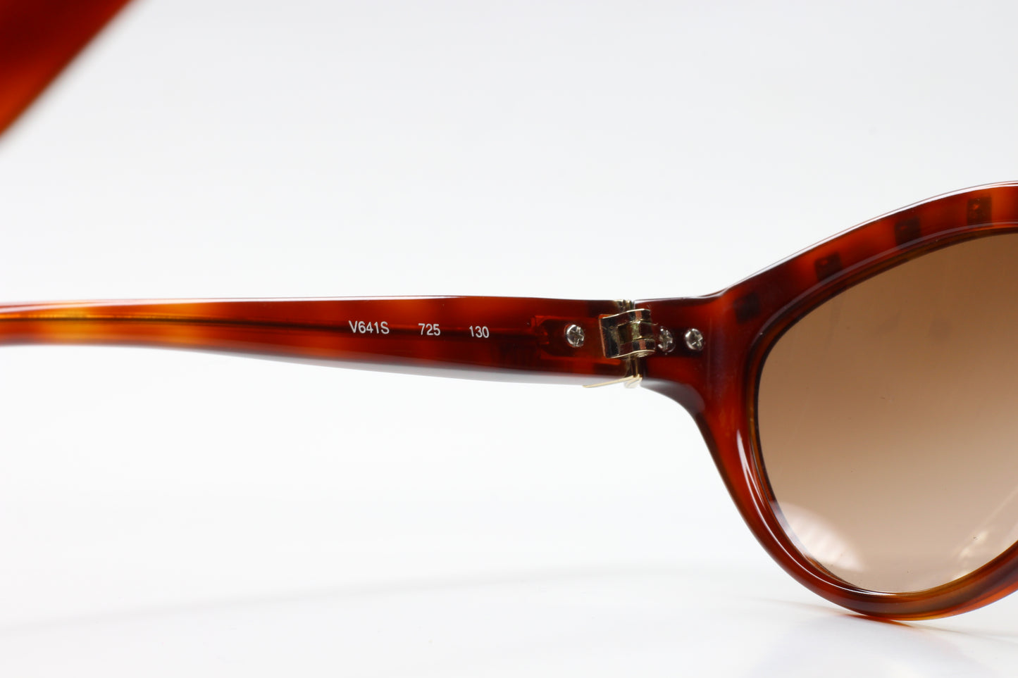 Valentino V641S Brown Silver Studded Gradient Luxury Italy Sunglasses -Wo Optical Frames ABC Optical sunglasses