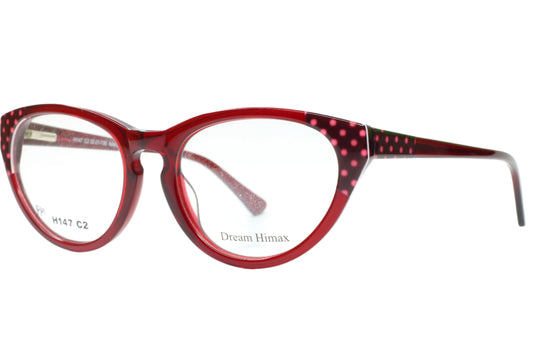 Dream Himax H147 Burgundy Pink Designer Italy Eyeglasses -Wo Optical Frames ABC Optical Eyeglasses