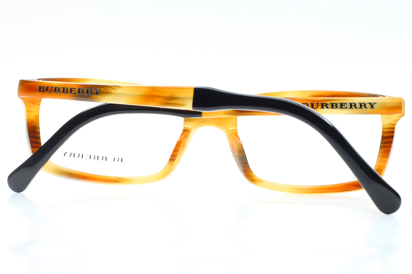 Burberry BE2117 3334 Striped Havana Italy Luxury Eyeglasses -Ma Optical Frames ABC Optical Eyeglasses