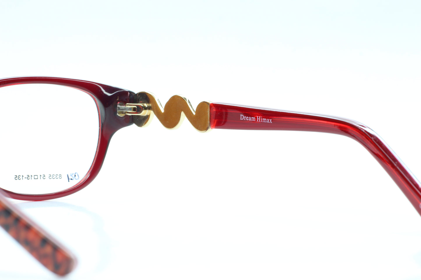 Dream Himax 8335 Burgundy Shiny Beads Designer Eyeglasses -Wo Optical Frames ABC Optical Eyeglasses