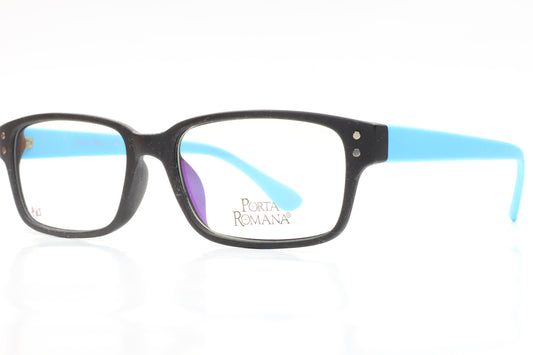 Porta Romana 3126 C188 Black Blue Rubber Italy Eyeglasses -Ma Optical Frames ABC Optical Eyeglasses