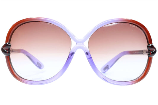 Tom Ford TF185 83Z Sonja Purple Brown Acetate Luxury Italy Sunglasses -Wo 64-14-120 Purple Brown Acetate Optical Frames ABC Optical sunglasses