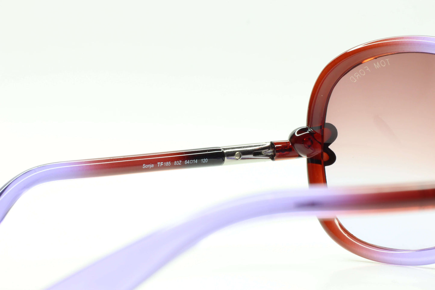 Tom Ford TF185 83Z Sonja Purple Brown Acetate Luxury Italy Sunglasses -Wo Optical Frames ABC Optical sunglasses