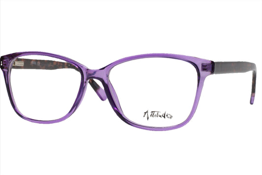 Attitudes Crystal Purple Acetate Designer Eyeglasses -Wo Optical Frames ABC Optical Eyeglasses