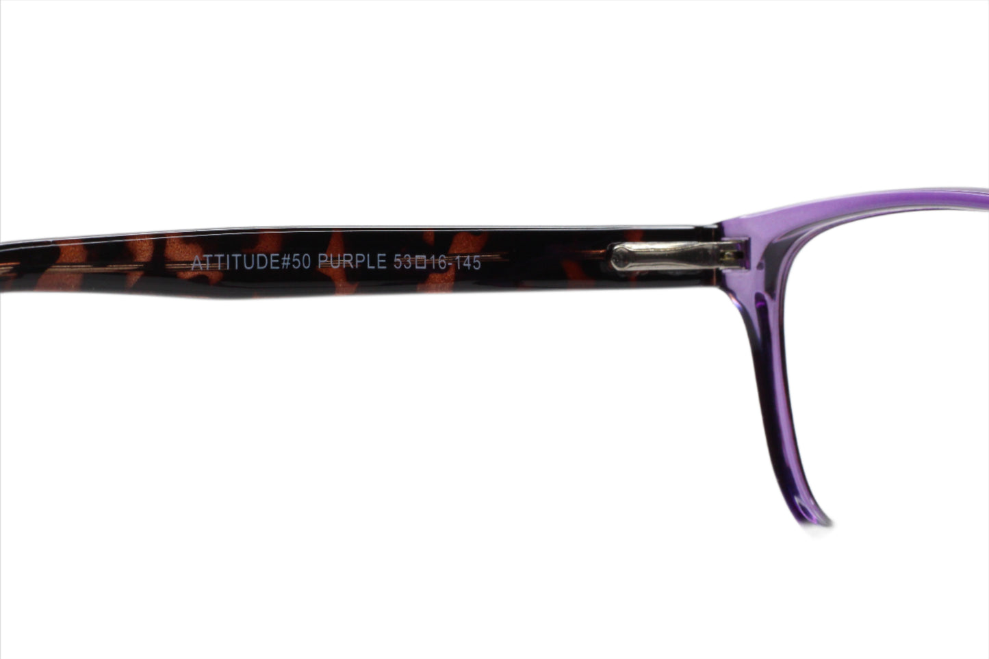 Attitudes Crystal Purple Acetate Designer Eyeglasses -Wo Optical Frames ABC Optical Eyeglasses
